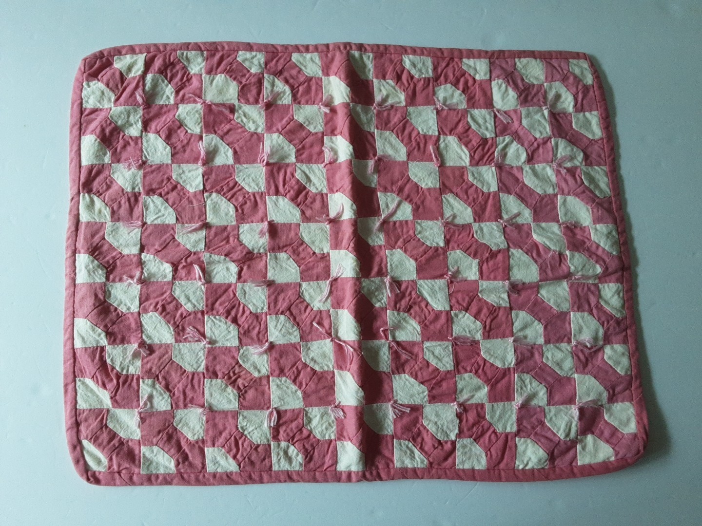 VTG Hand Stitched Doll Quilt 17