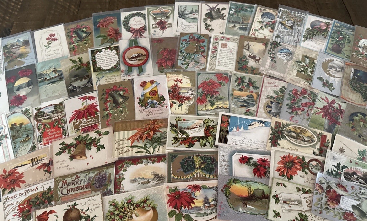 Big Quality ~Lot of~100 Antique Christmas~Postcards~Early 1900\'s~ in  sleeves