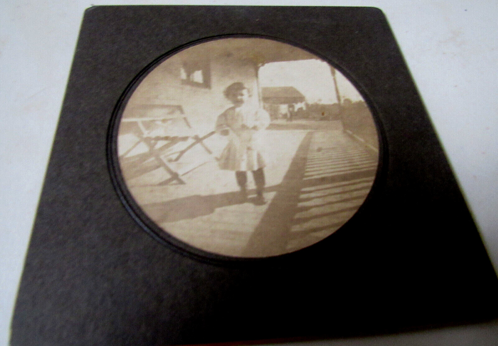 Antique c. 1883 Cabinet Photo Child  Stoughton House Virginia Willard