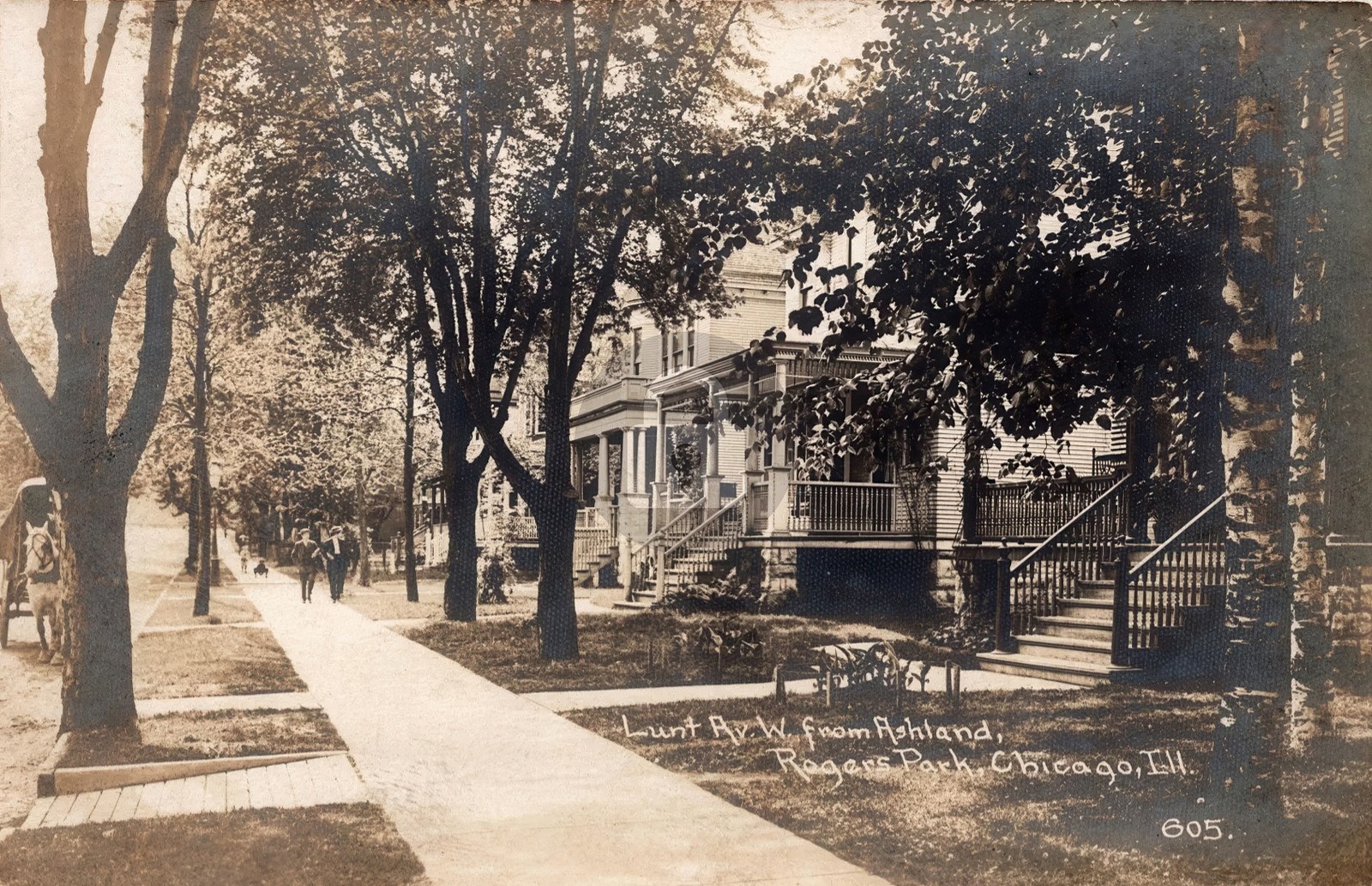 Chicago IL Illinois Lunt Ave W From Ashland Rogers Park RPPC Photo Postcard COPY Chicago IL Illinois Lunt Ave W From Ashland Rogers Park RPPC Photo Postcard COPY