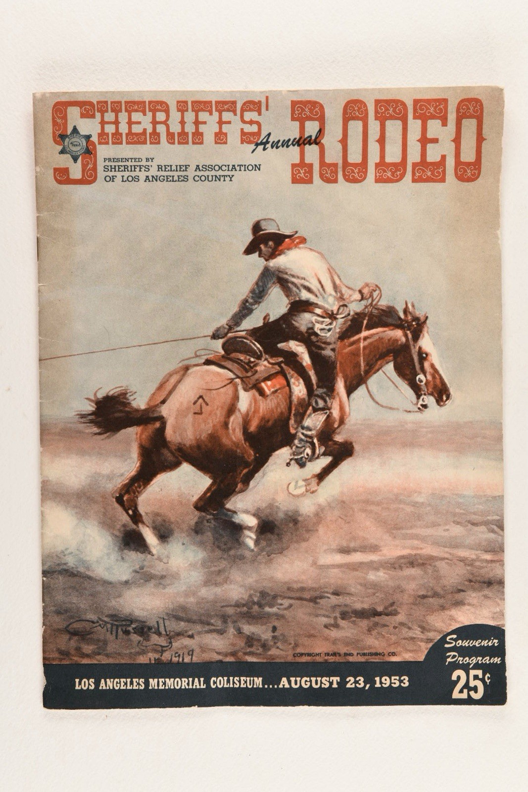 Sheriffs’ Annual Rodeo August 23, 1953 Los Angeles Coliseum Vintage Program VGC