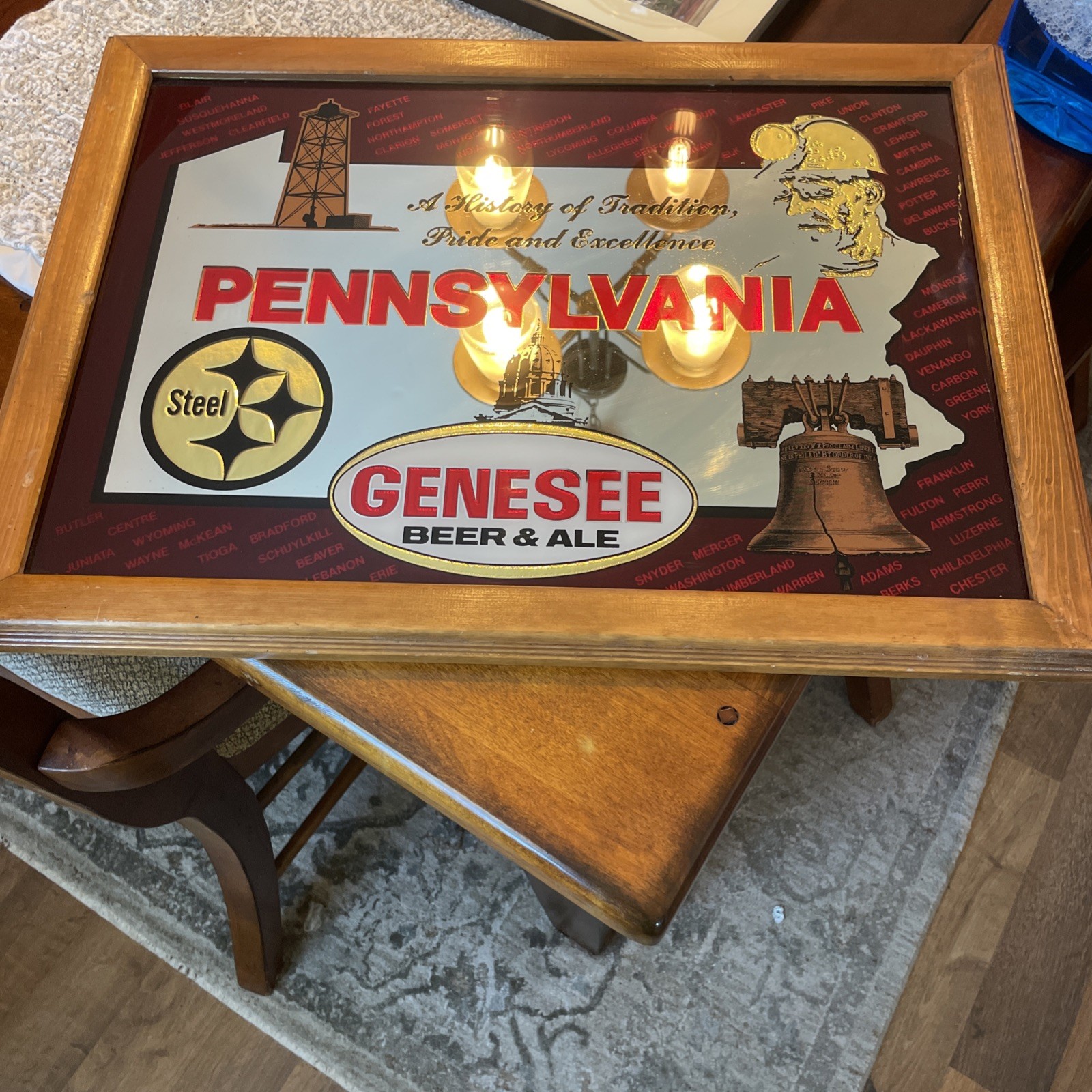 Genesee Beer Vintage A History of Pennsylvania Beer Advertising Sign Bar Decor