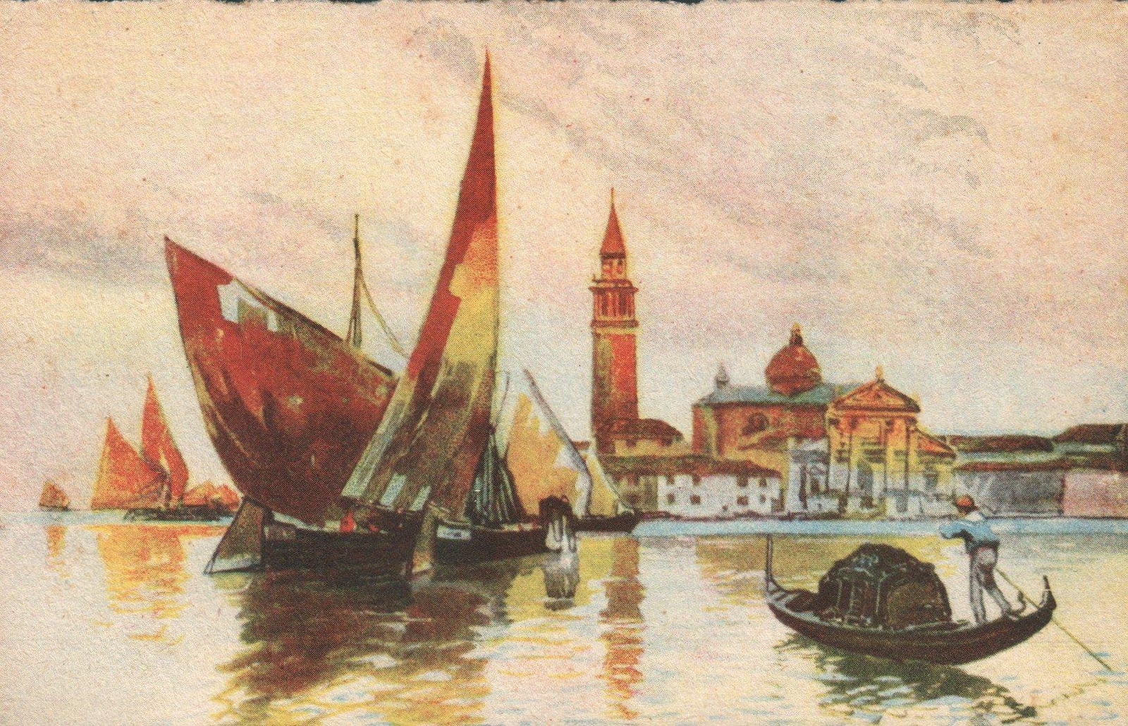VINTAGE Venice Island of Giorgio POSTCARD Venezia Isola S. Giorgio Postcard
