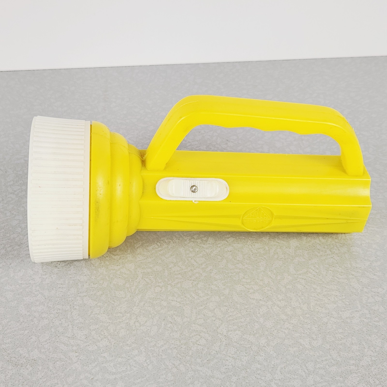 Vintage Hilco Flashlight Yellow Plastic Working Made in Hong Kong