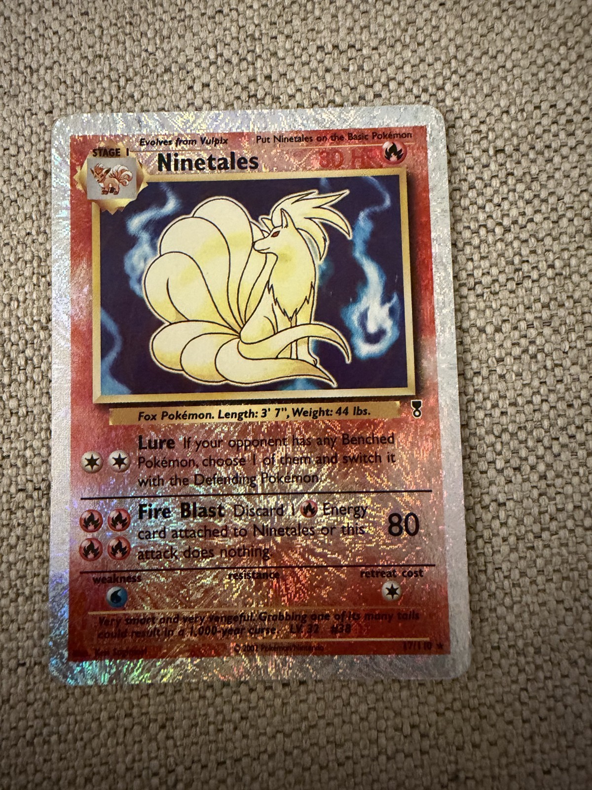 Pokemon TCG Ninetales Legendary Collection Reverse Holo Holo Card 17/110
