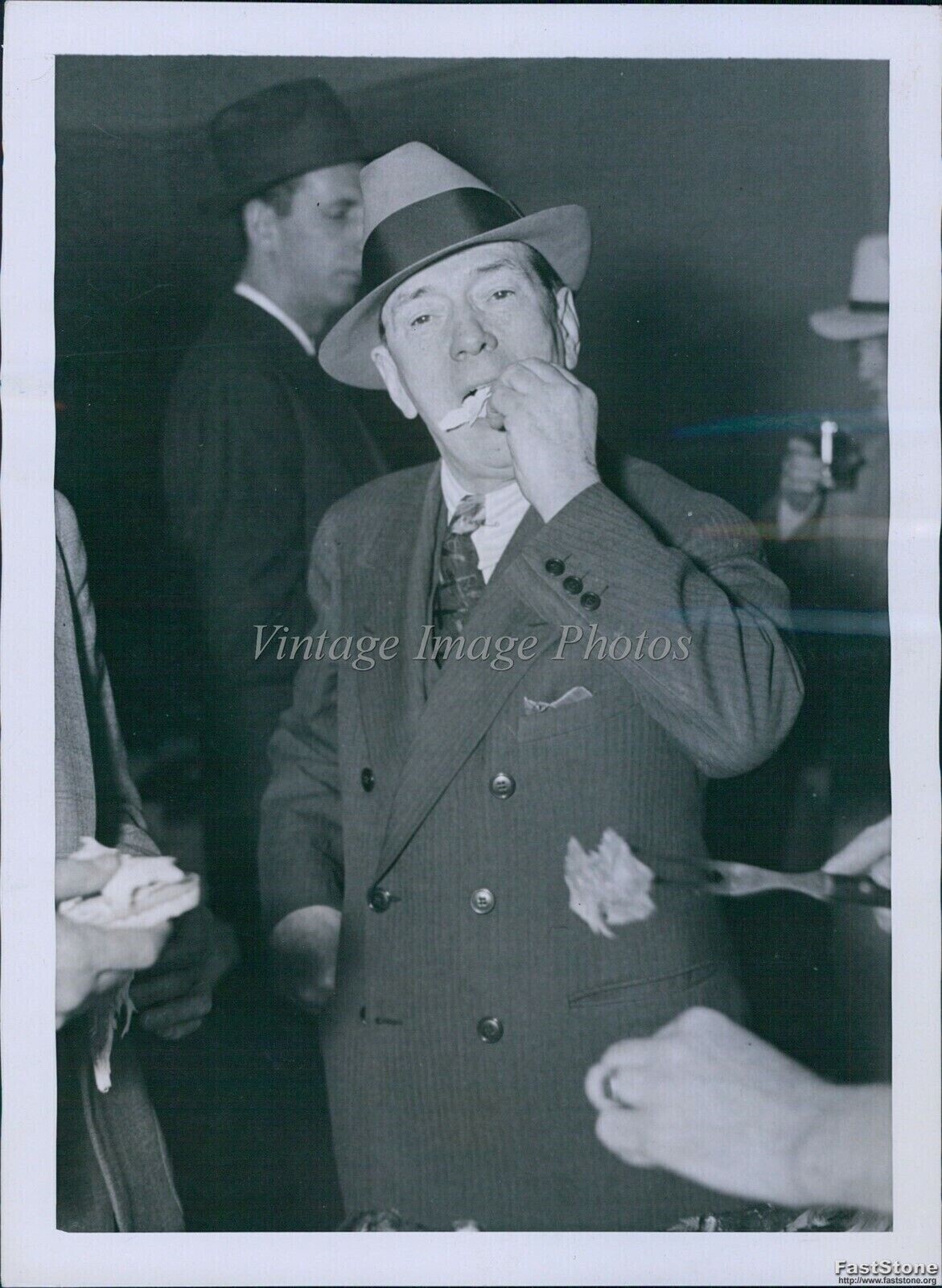 1937 Fight Promotor Jimmy Johnstone At Kid Galahad Film Preview Sports Photo 6x8