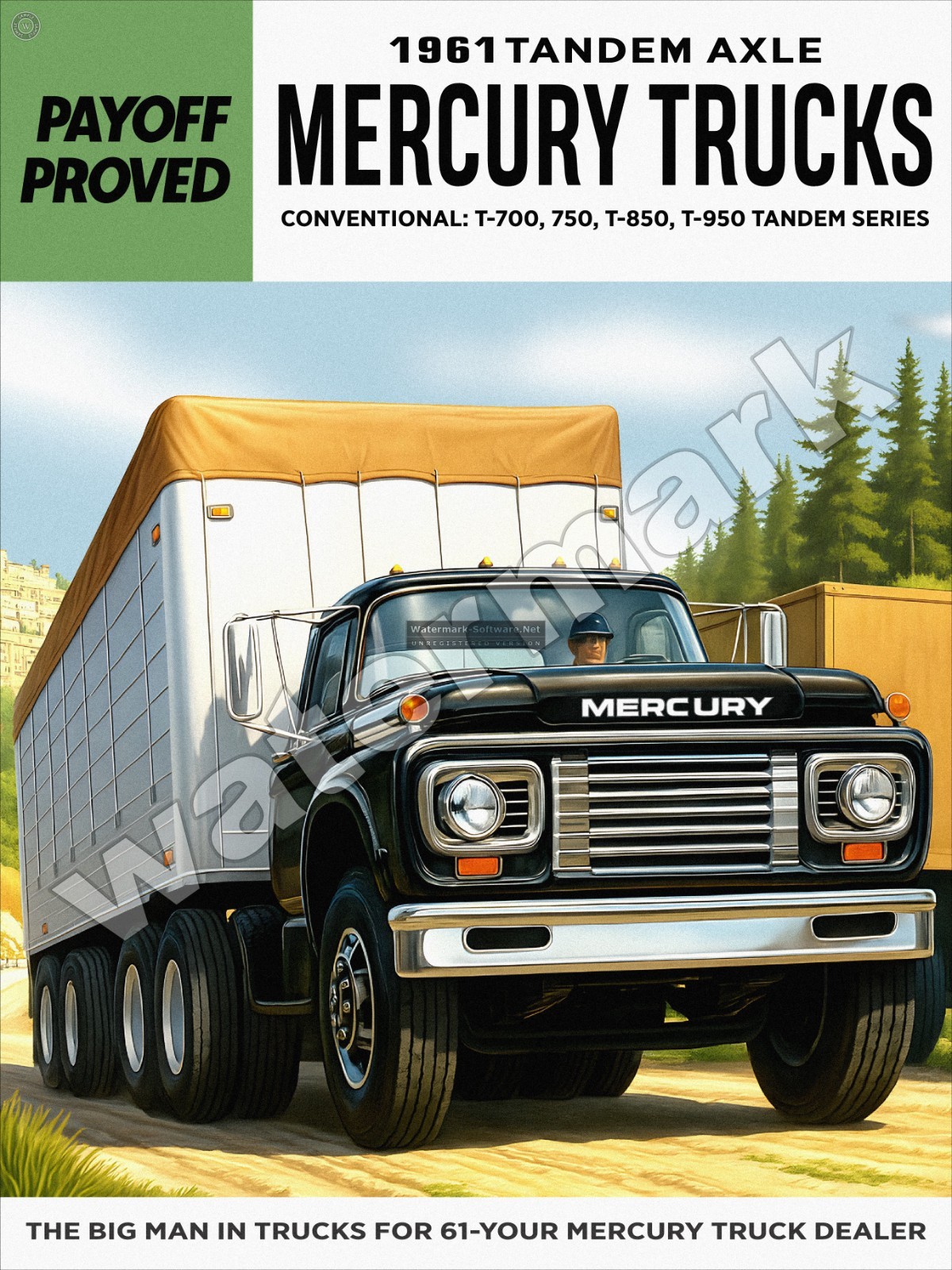 1961 Mercury Trucks Metal Sign 3 Sizes to Choose From