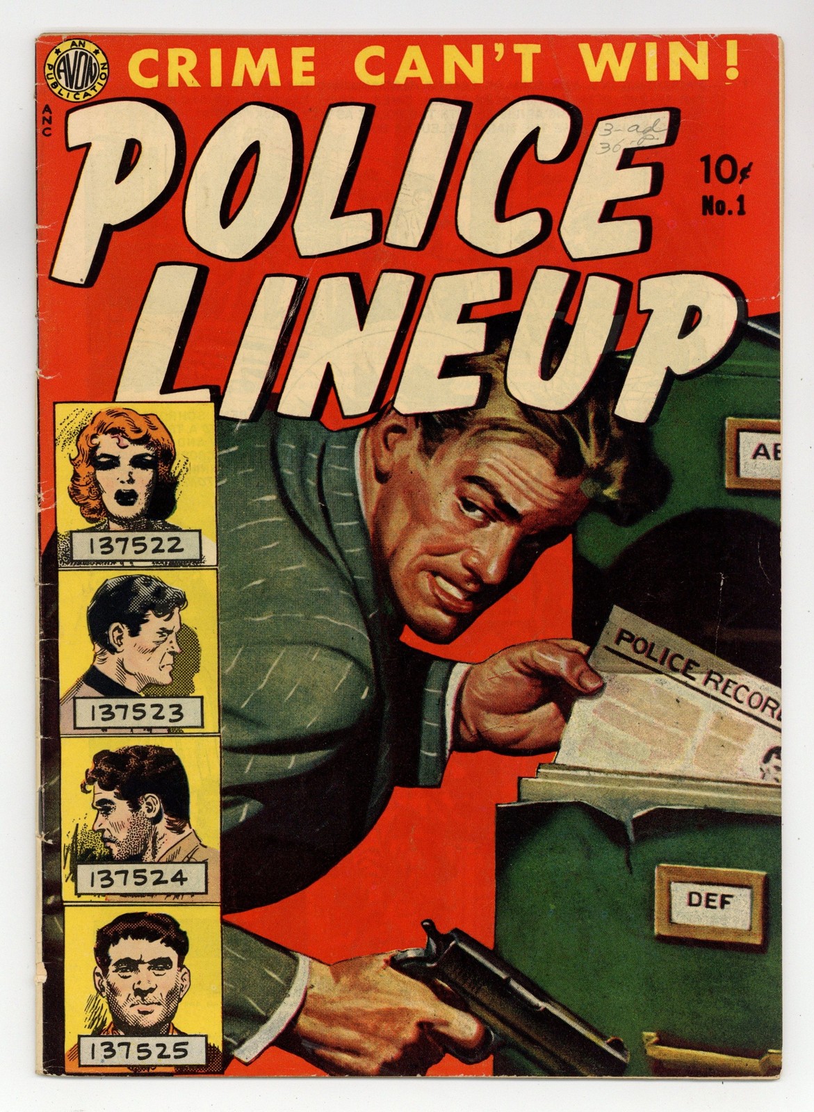 Police Line-Up #1 VG- 3.5 1951