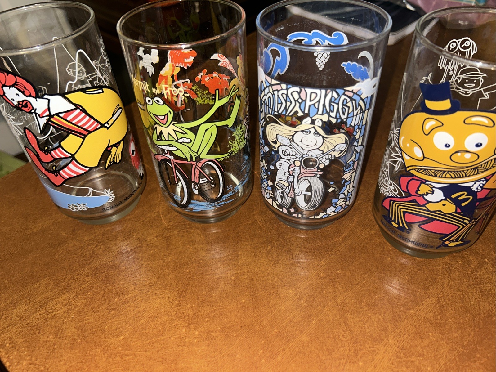 vintage mcdonalds collector series glasses lot of 4