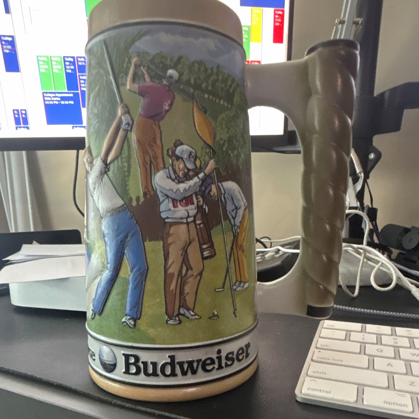 Budweiser Sports Series Golf Beer Stein Mug \