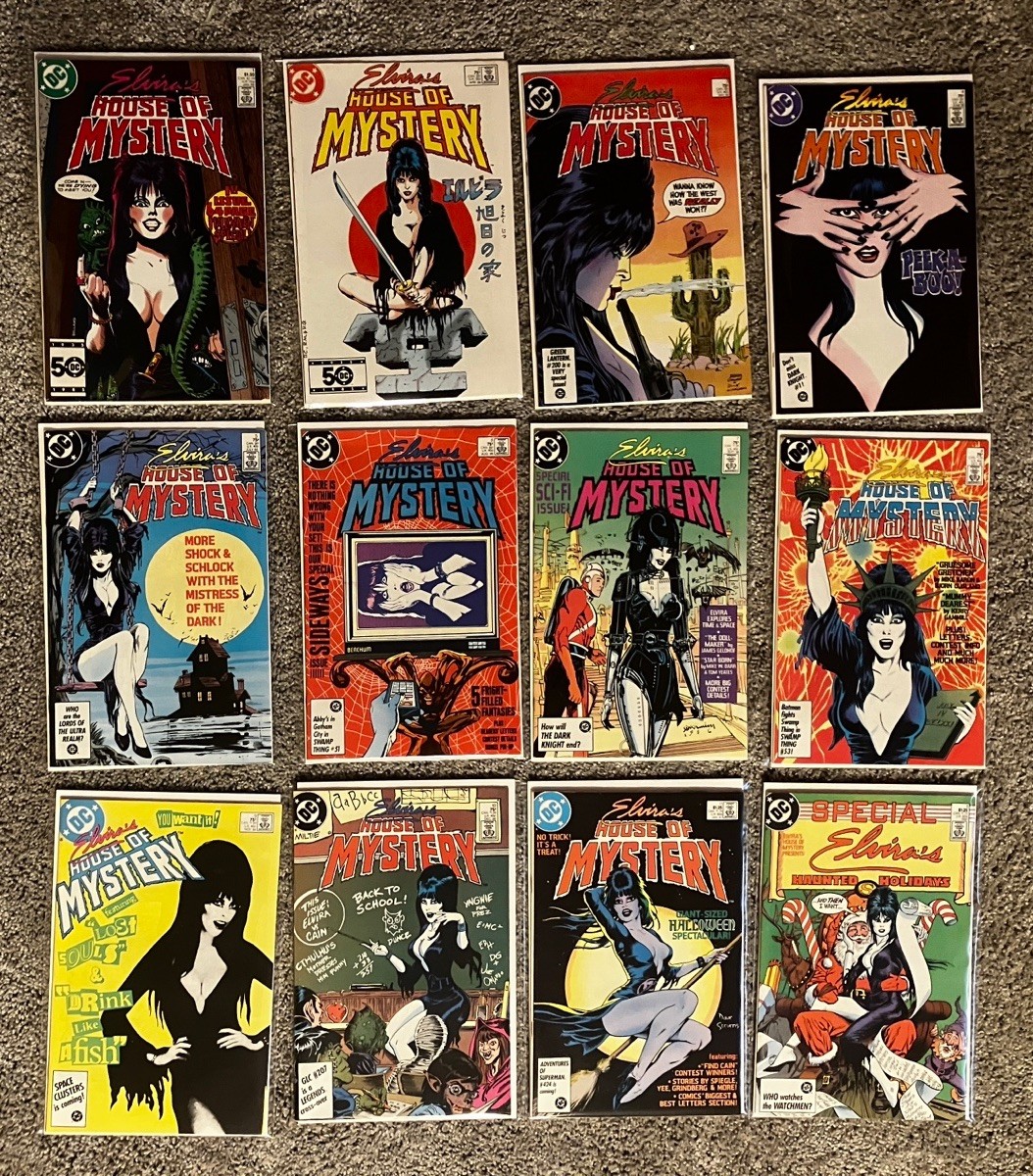 Elvira\'s House of Mystery #1-11 + Haunted Holidays Special DC 1986 COMPLETE RUN