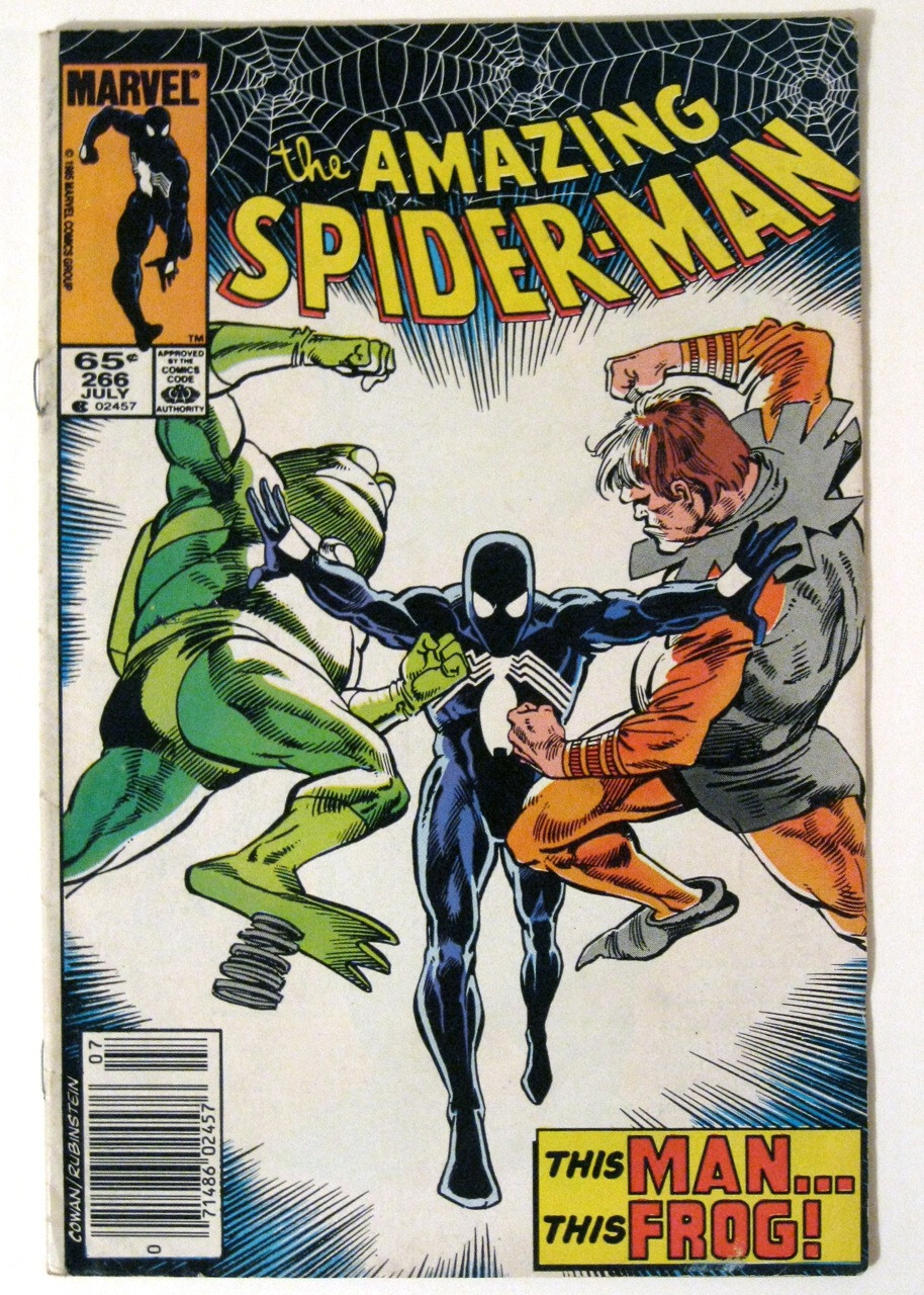 Vintage 1985 AMAZING SPIDER-MAN #266 Black Cat Toad Frog-Man Spider-Kid