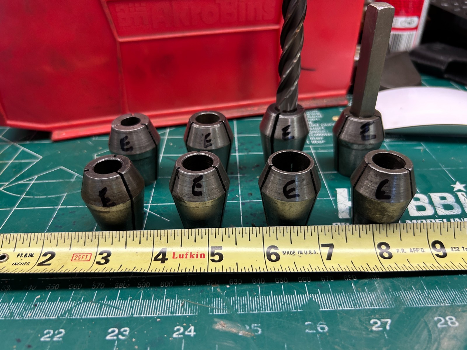 MACHINIST HmDrcB TOOL LATHE MILL Machinist Lot of  Quick Switch Collets  E