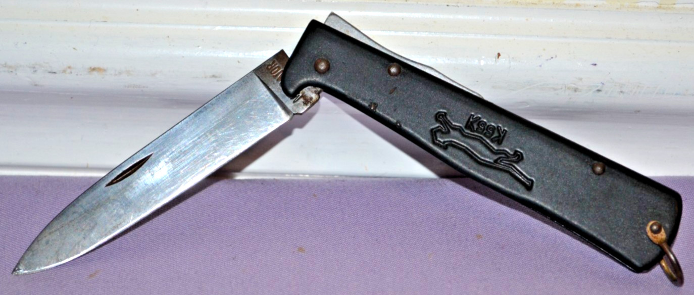 Vintage Mercator K55K Carbon Steel Flat Blade Folding Knife Solingen Germany Vintage Mercator K55K Carbon Steel Flat Blade Folding Knife Solingen Germany