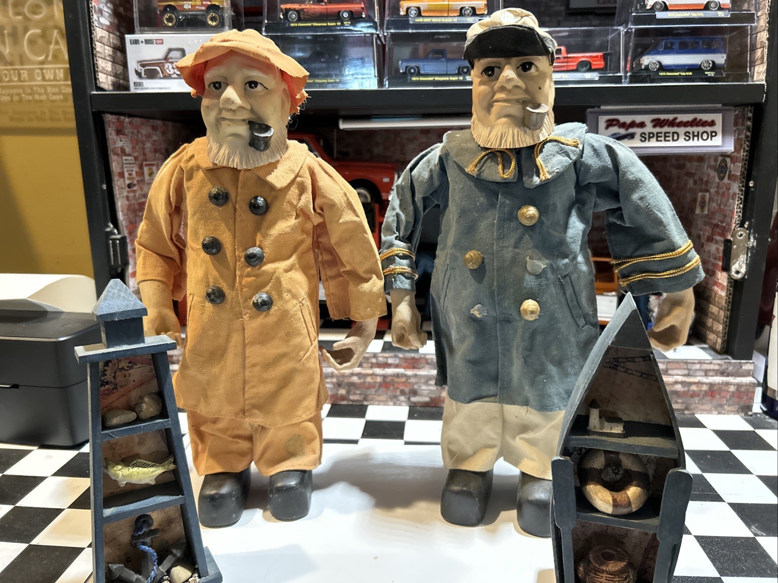 Vintage Captain And Sailor Nautical Figure Maritime Folk Art Fisherman Vintage Captain And Sailor Nautical Figure Maritime Folk Art Fisherman