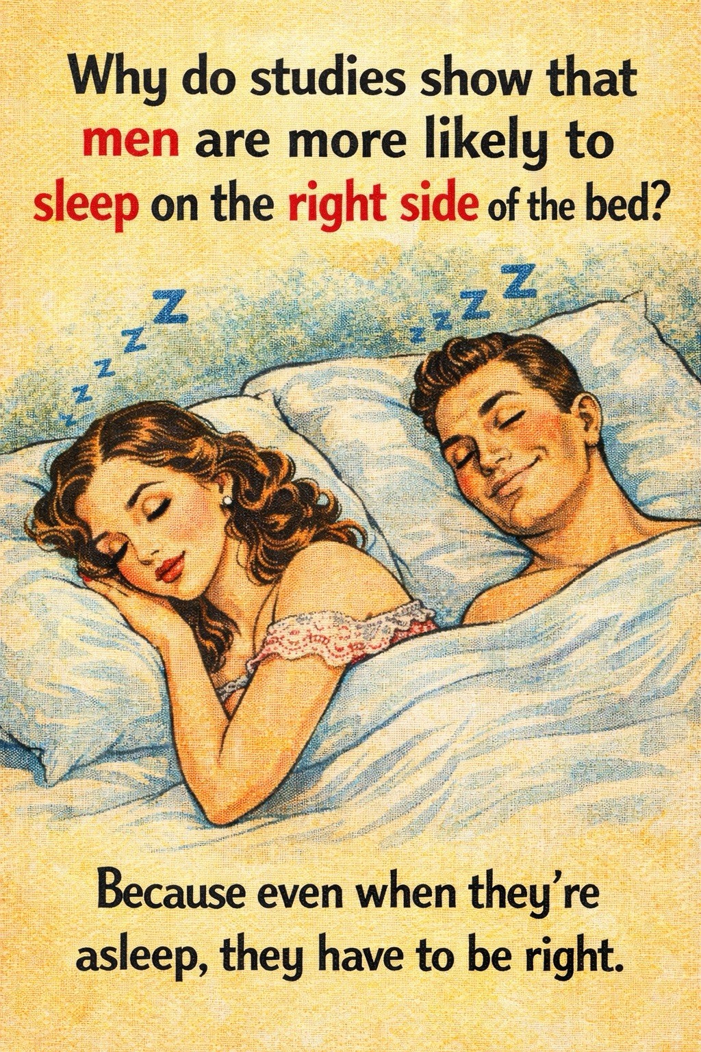 Comic Humor Married Couple MODERN Vintage Postcard D805
