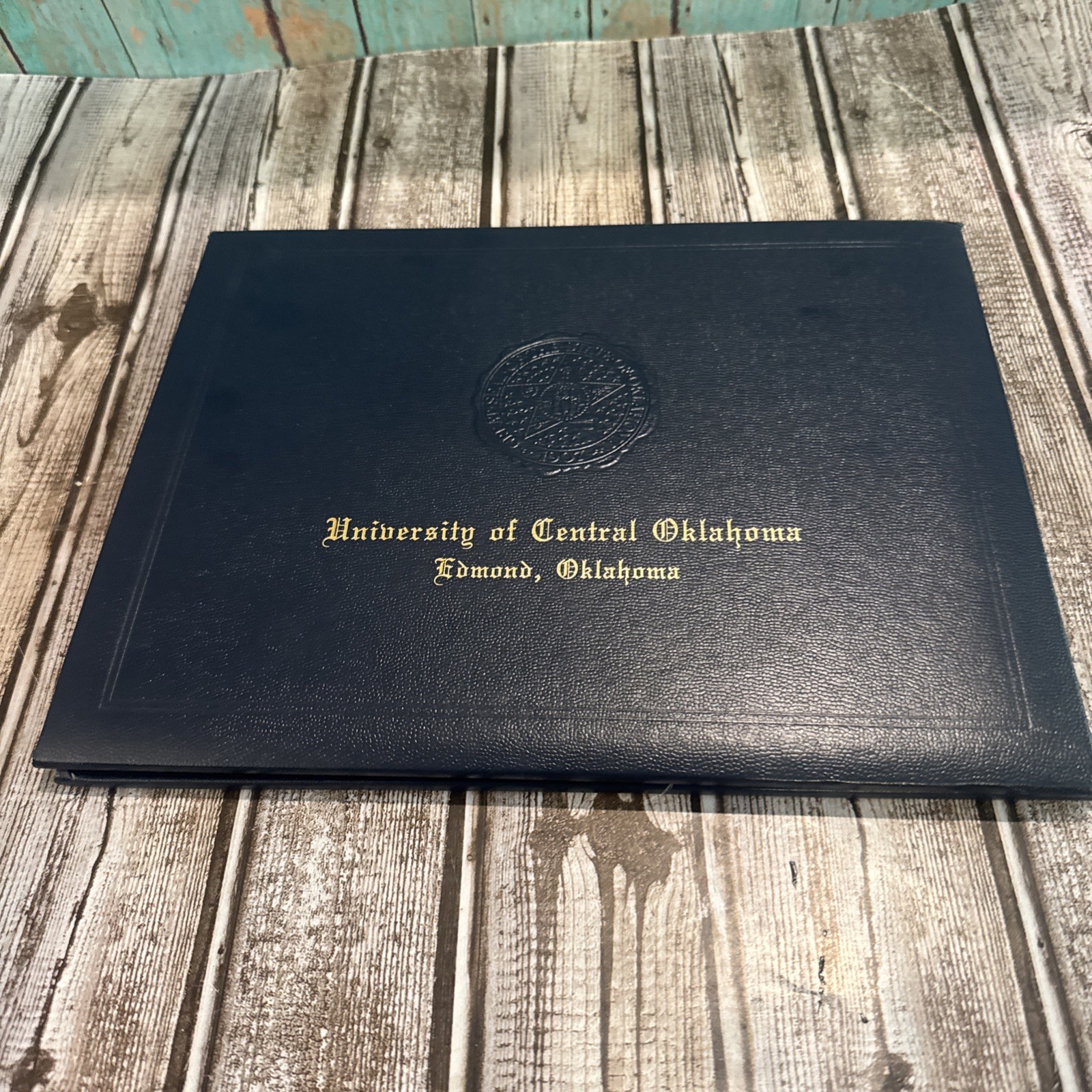 leatherette diploma cover from the University of Oklahoma