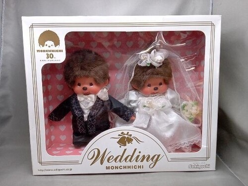 New Monchhichi Wedding Set Plush doll Sekiguchi Tuxedo Dress
