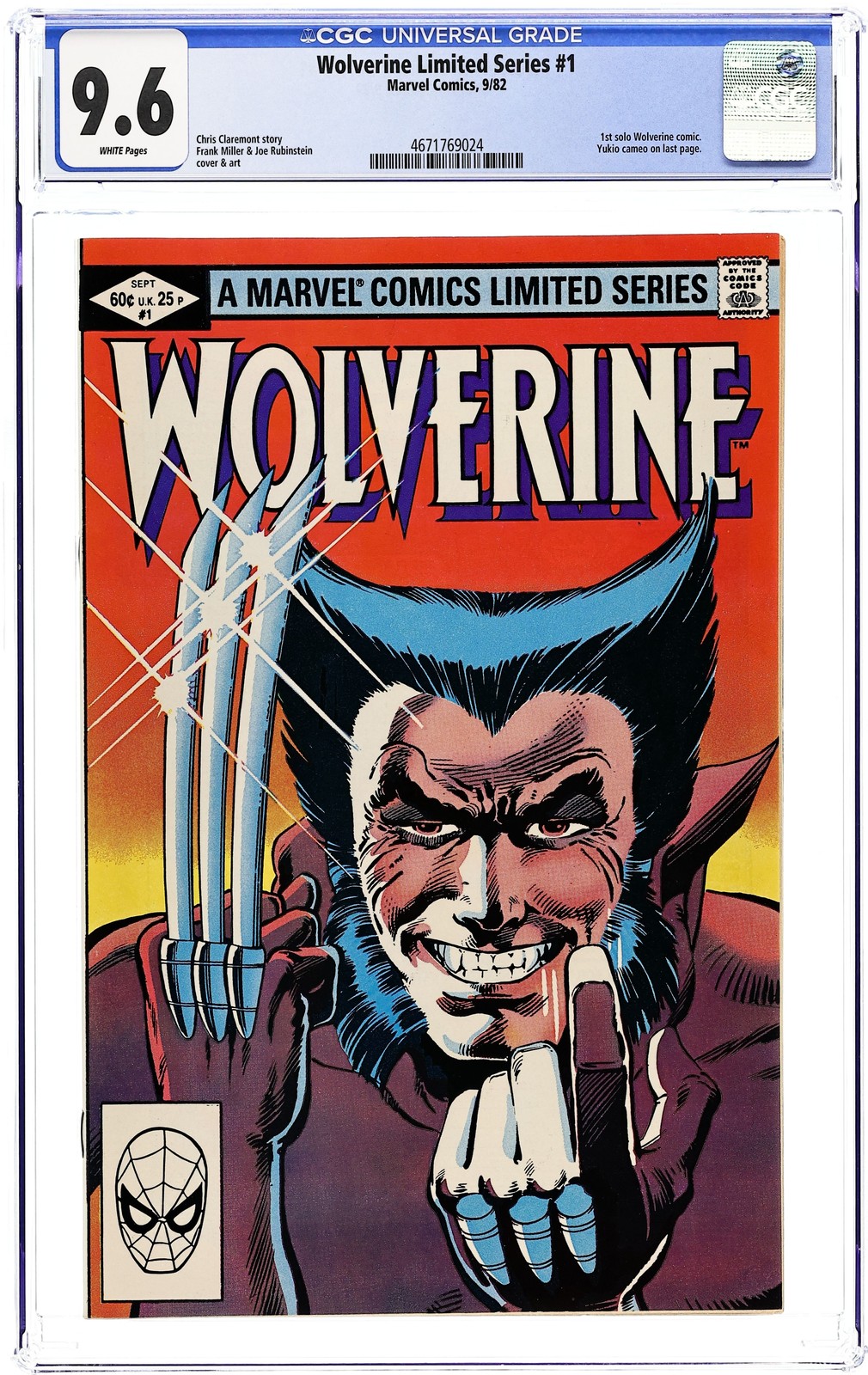 Wolverine 1D CGC 9.6 1982 4671769024