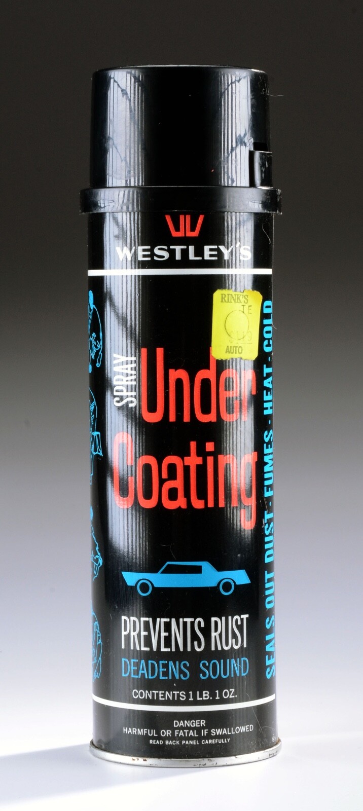 Vintage 1960\'s Westley\'s Automotive Undercoating Metal Can -Man Cave Advertising