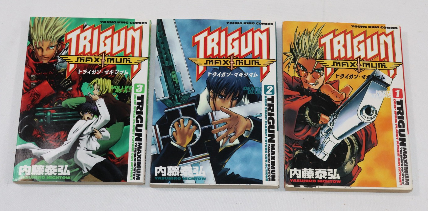 Trigun Maximum Yasuhiro Nightow Japanese Manga 1 - 3 Trigun Maximum Yasuhiro Nightow Japanese Manga 1 - 3