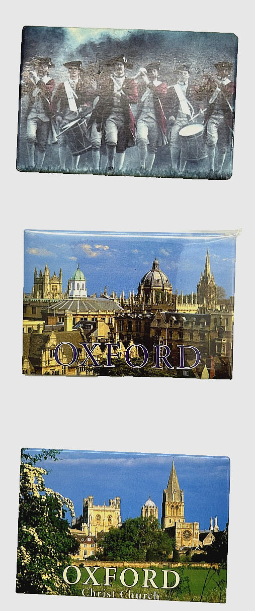 Vintage Fridge Magnets Set of 3 Williamsburg Oxford Souvenir Travel Memorabilia