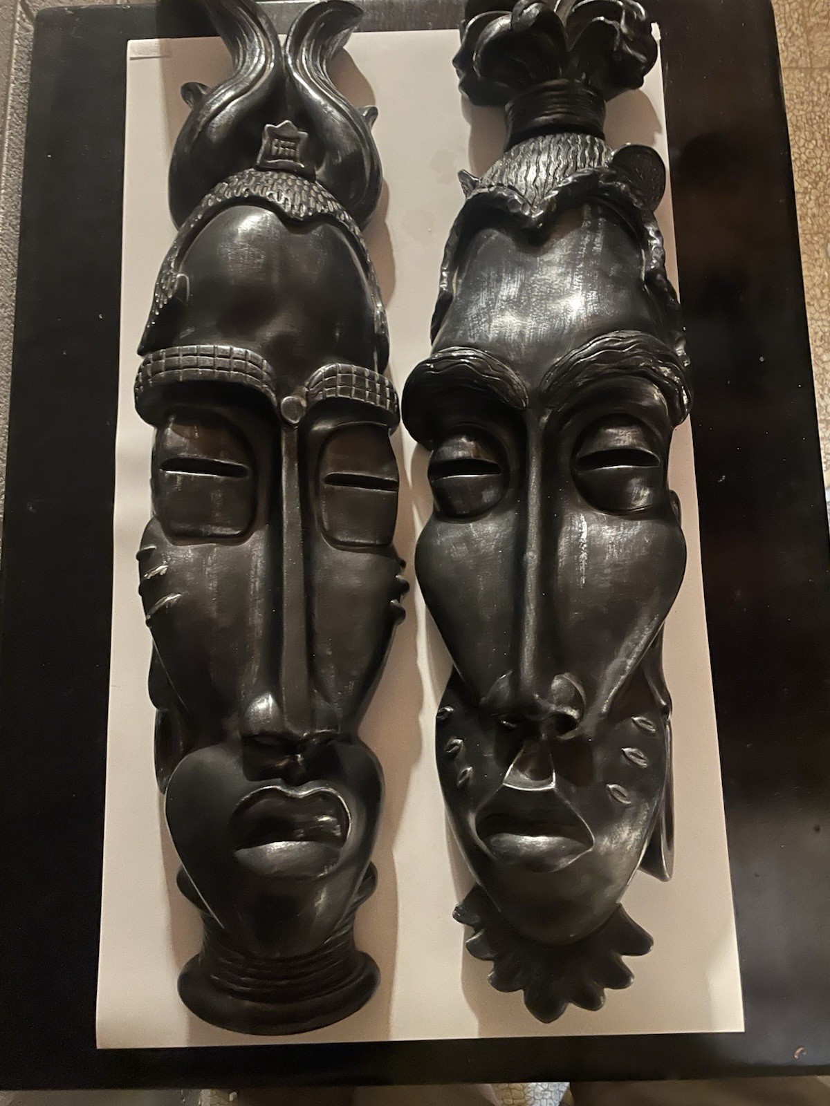 1959 Universal Statuary Corp African Tribal Mask Wall Sculpture  27