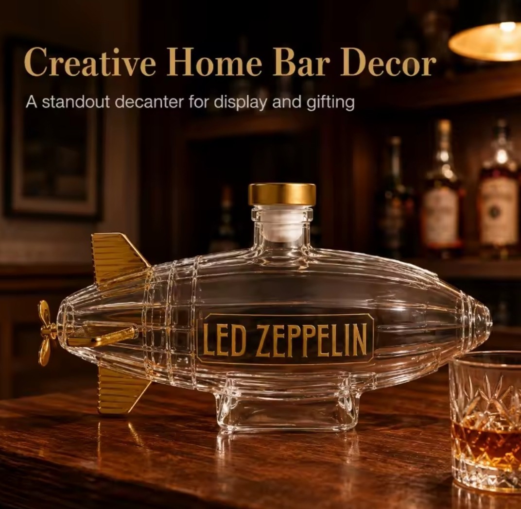 Led Zeppelin Rock Band Liquor Whiskey Decanter Bottle New  Rare 