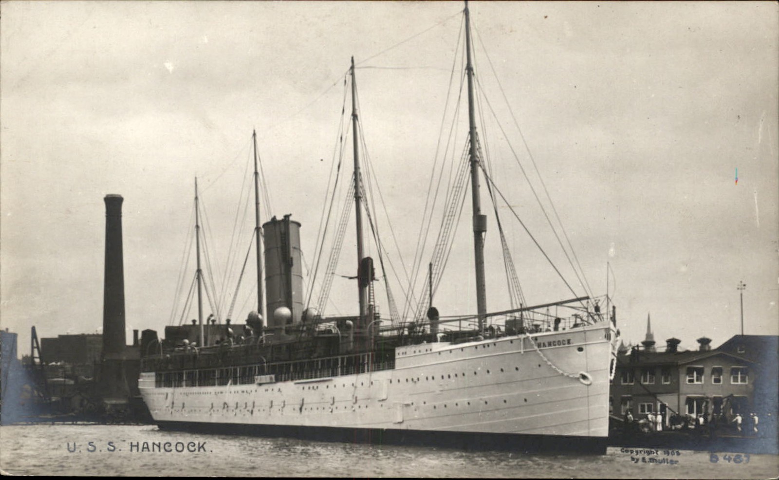 Steamship Hancock The Rotograph Co. c1900s-10s Real Photo Vintage Postcard bhn