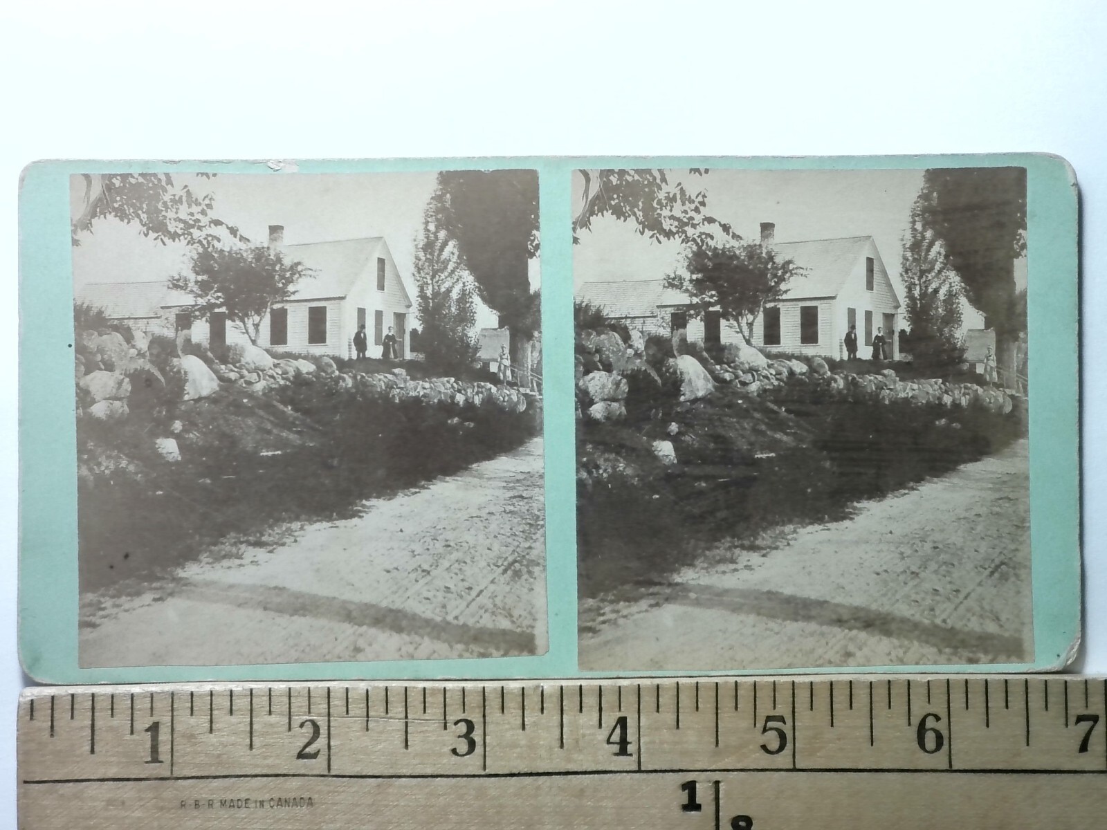 Antrim NH Stereoview Fred L Nay Photographer Rural Home Scene 1880s