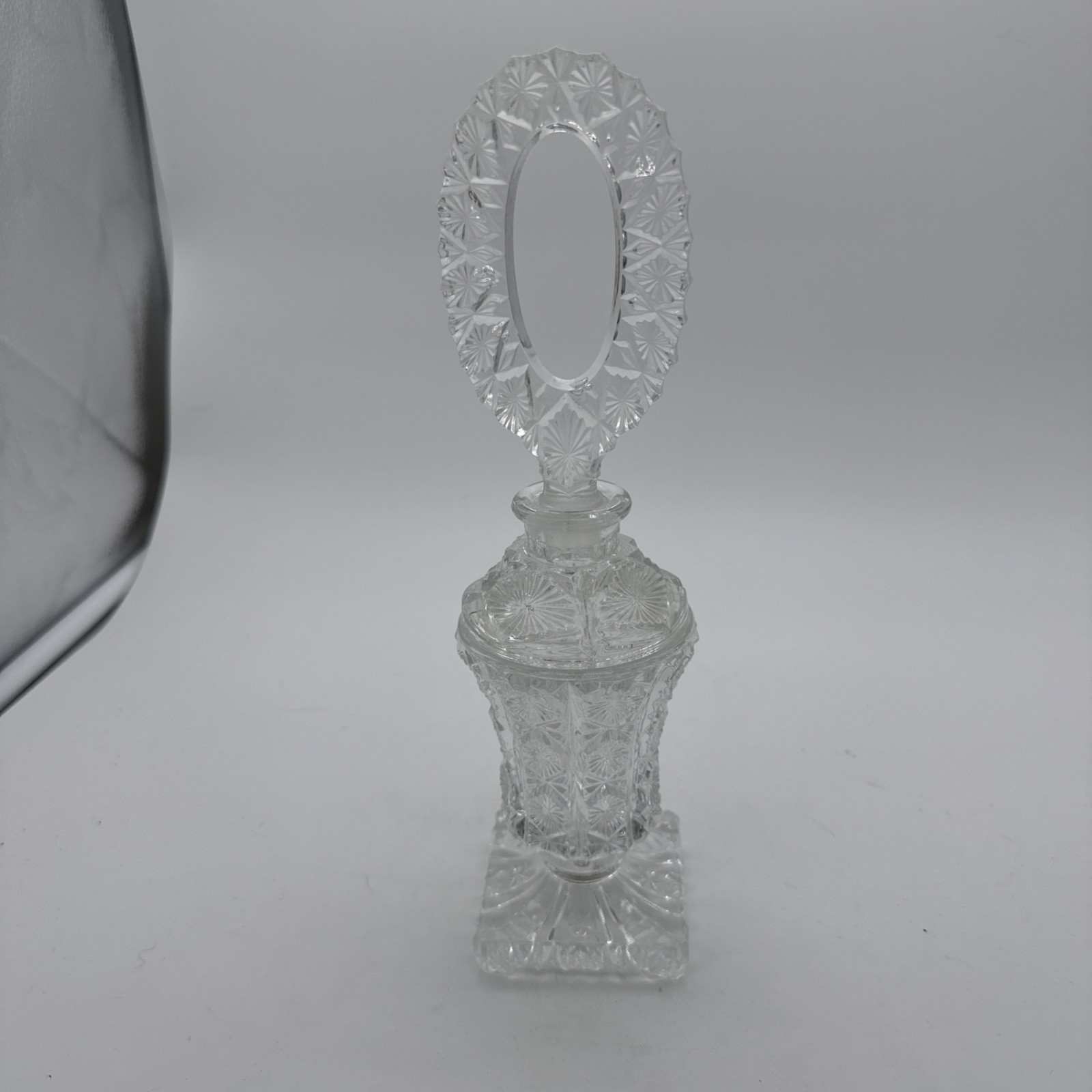 Vintage Paden City Edward Paul No. 9497 Crystal Pressed Perfume Bottle Vintage Paden City Edward Paul No. 9497 Crystal Pressed Perfume Bottle