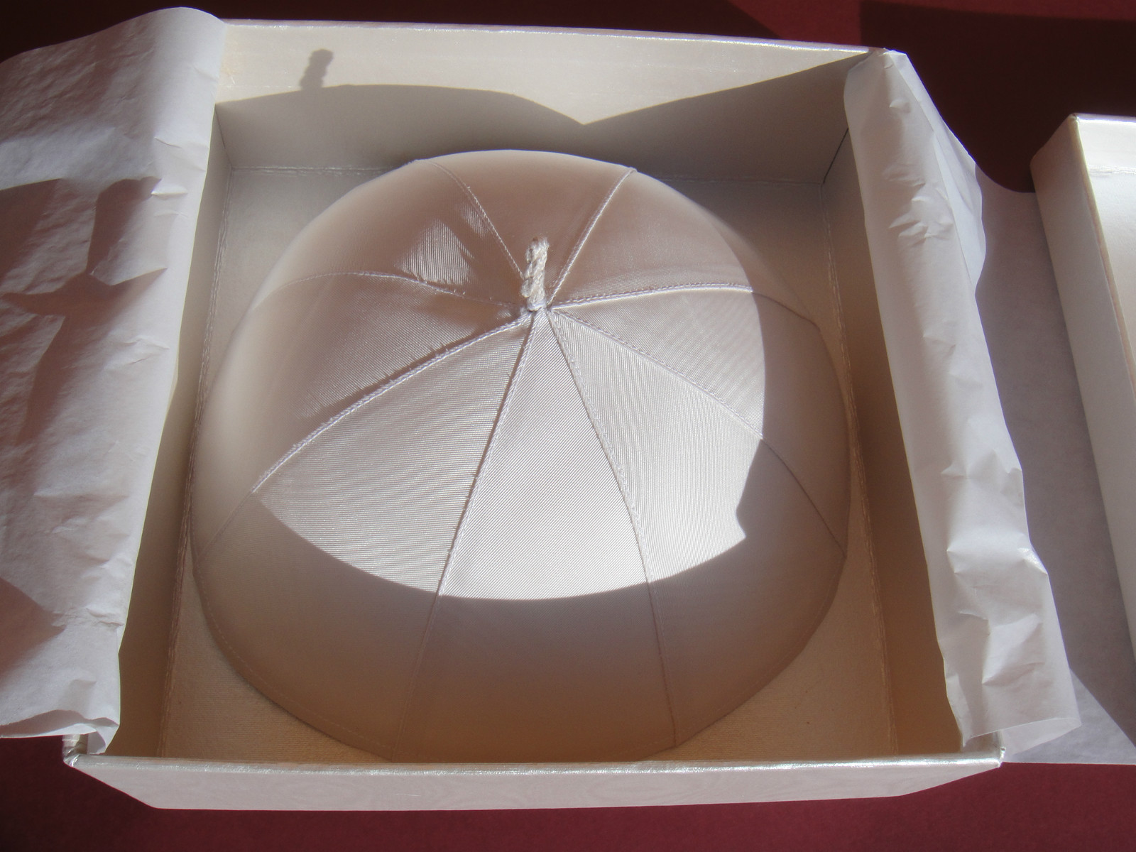 Pope Leo XIV official Zucchetto papal skullcap hat handmade by Vatican tailor