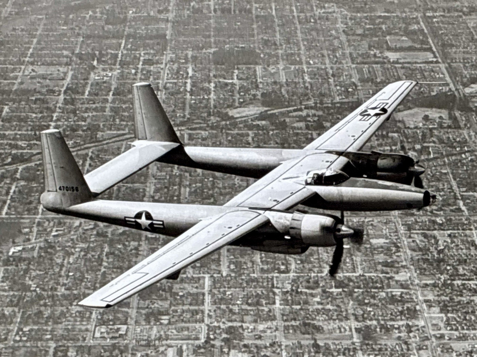 RARE Hughes XF-11 44-70156 Original 1947 USAF Press Photo Howard Hughes Plane