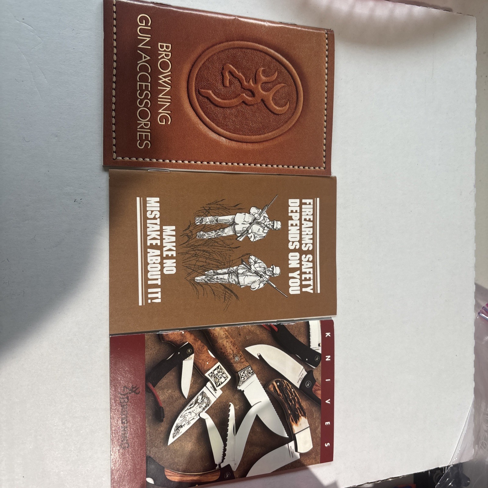 Browning Gun Accessories Knives and Firearms Safety Booklets Lot of 3 Buckmark