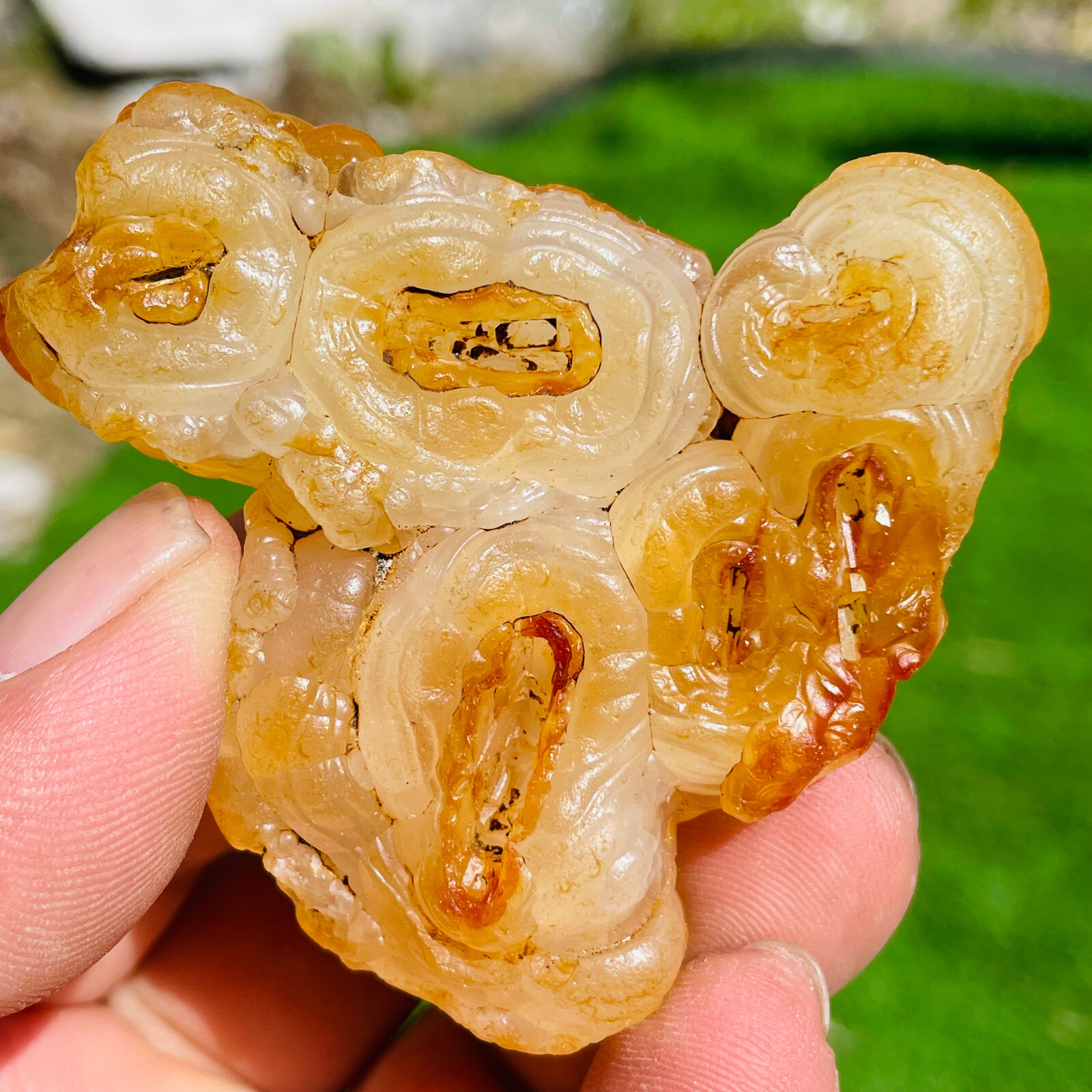 66g Rare Natural Stalactite Agate Crystal Mineral Specimen
