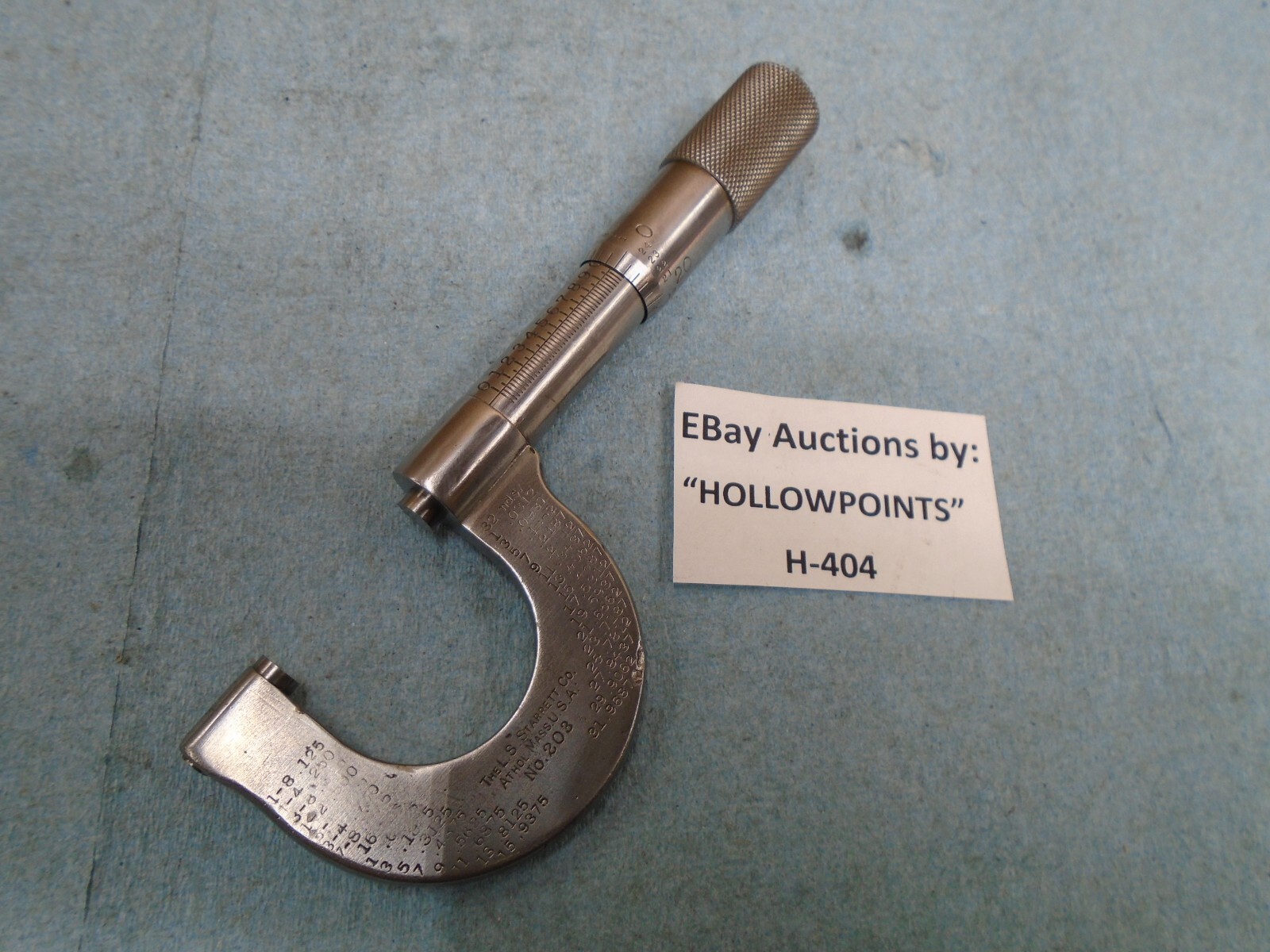 Starrett vintage No. 203 Outside Micrometer 0-1\