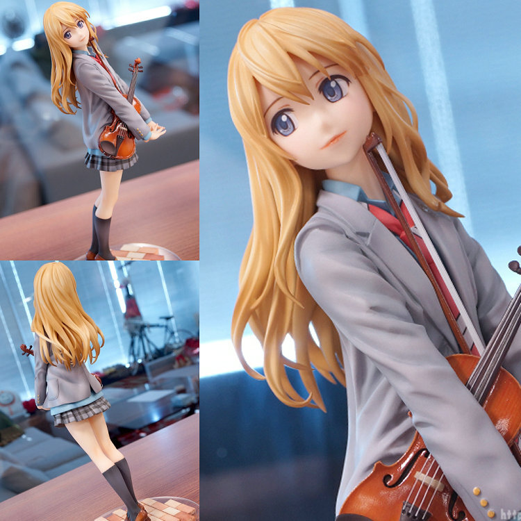 Anime Your Lie In April Miyazono Kaori Cosplay PVC Figure Statue Model Gift 20CM