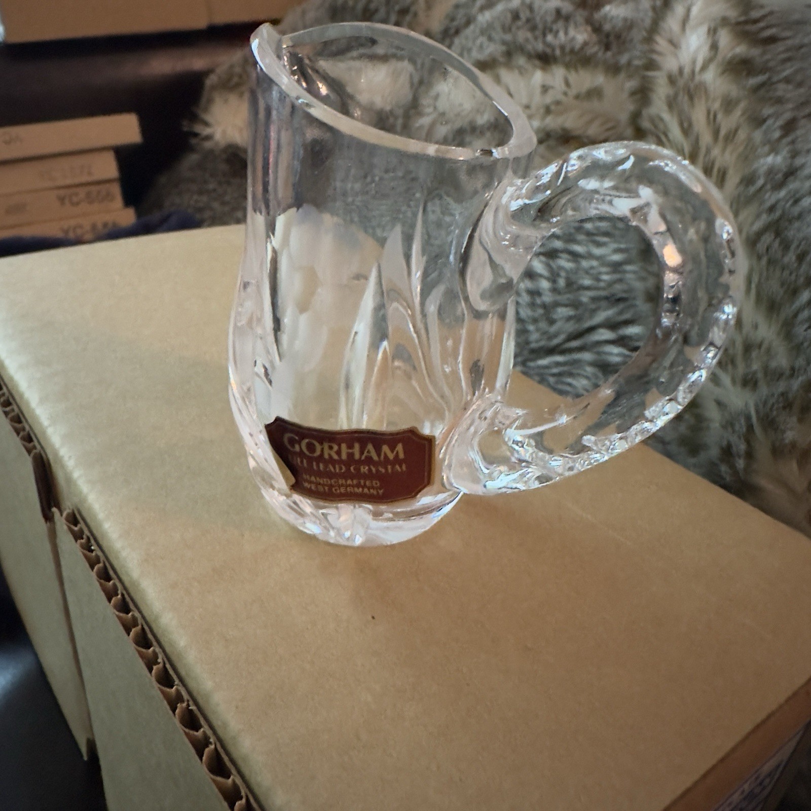 Gorham Full Lead Crystal Pitcher West Germany Vintage w/ Box – 2.5\