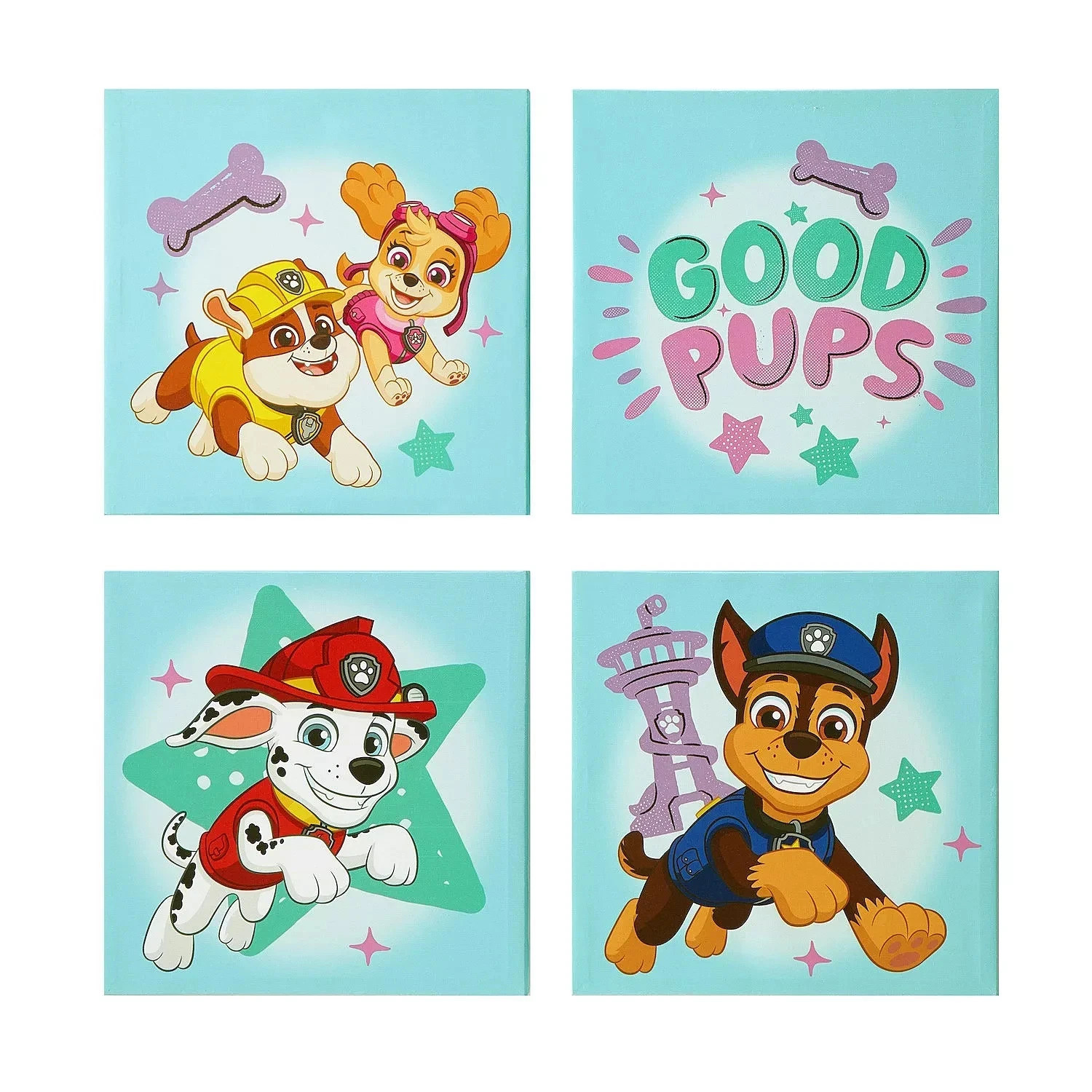 Idea Nuova Paw Patrol Canvas Art Set 4 Panels Kids Decor NIB Idea Nuova Paw Patrol Canvas Art Set 4 Panels Kids Decor NIB