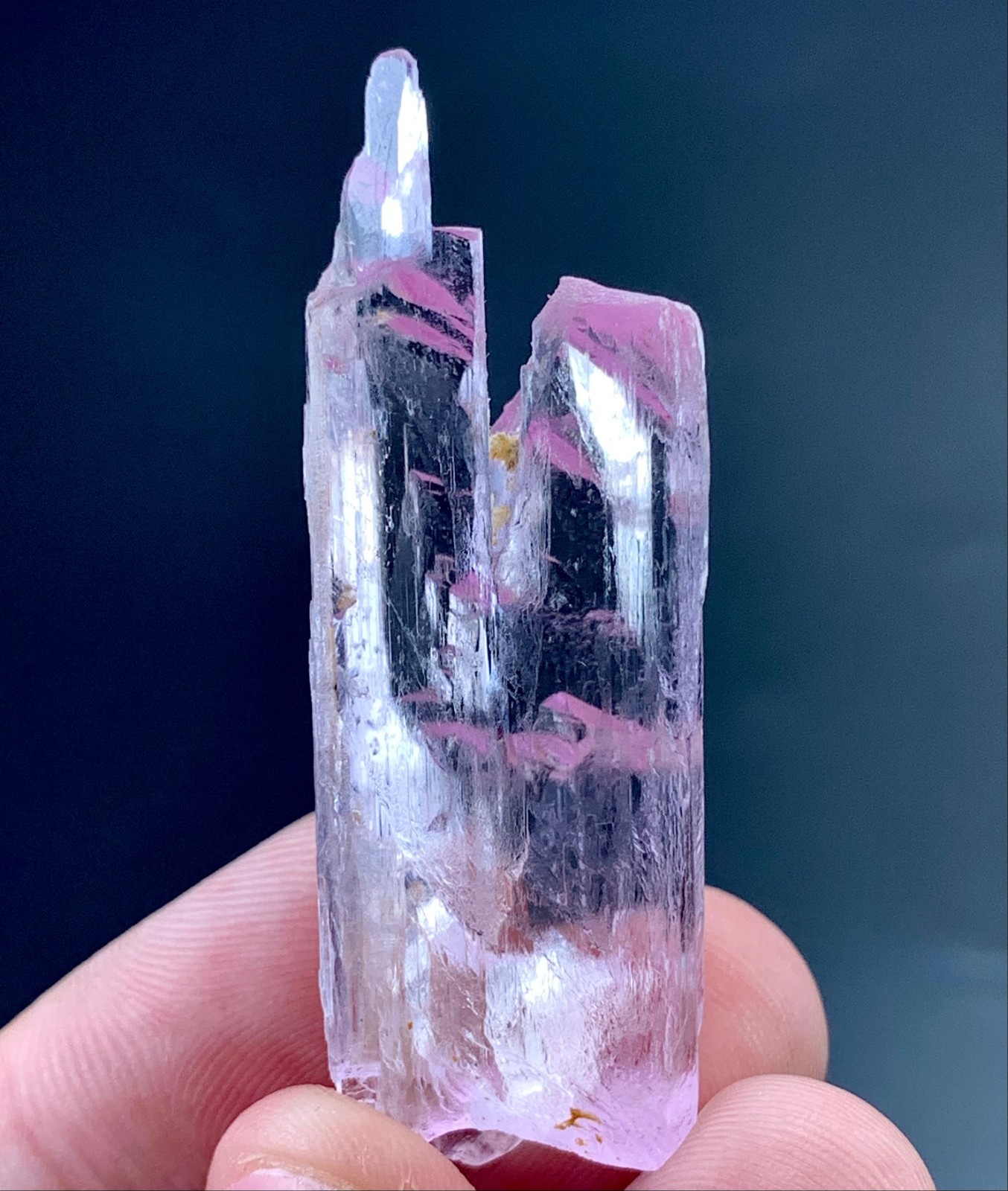 98 Carat  Natural Pink Kunzite Crystal  From Afghanistan 