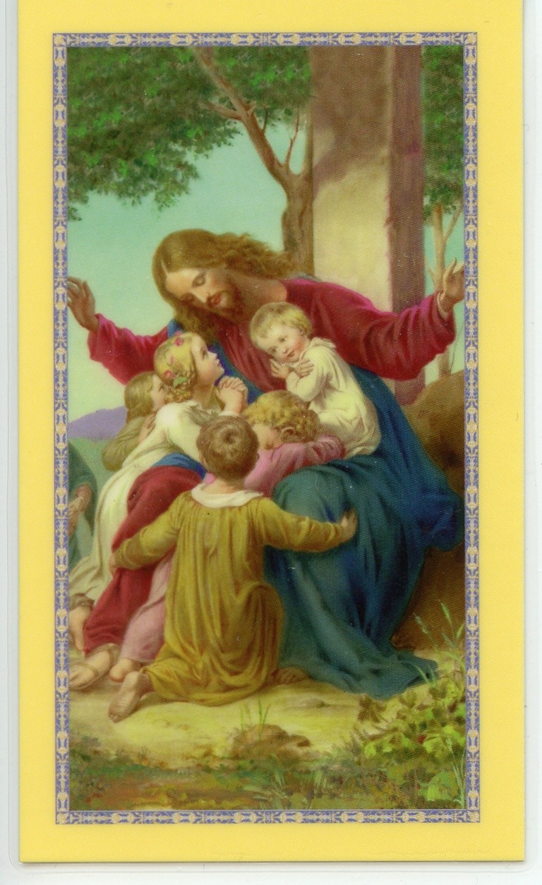 BLESS THIS LITTLE CHILD, LORD - Laminated  Holy Cards.  QUANTITY 25 CARDS