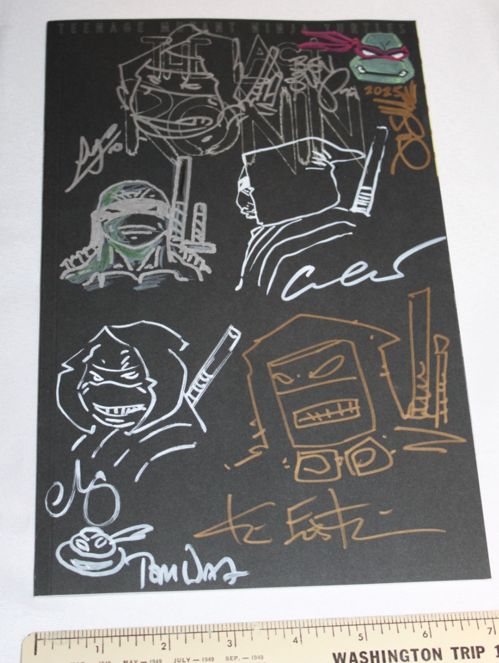 7x SIGNED SKETCH Last Ronin 3 2022 Eastman Black Sketch Variant Cover TMNT RARE 7x SIGNED SKETCH Last Ronin 3 2022 Eastman Black Sketch Variant Cover TMNT RARE