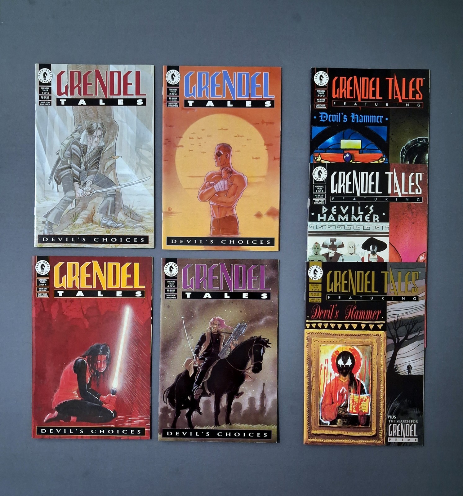 Grendel Tales: Devil\'s Hammer #1-3 + Devil\'s Choices #1-4 Complete Sets Lot Of 7 Grendel Tales: Devil\'s Hammer #1-3 + Devil\'s Choices #1-4 Complete Sets Lot Of 7
