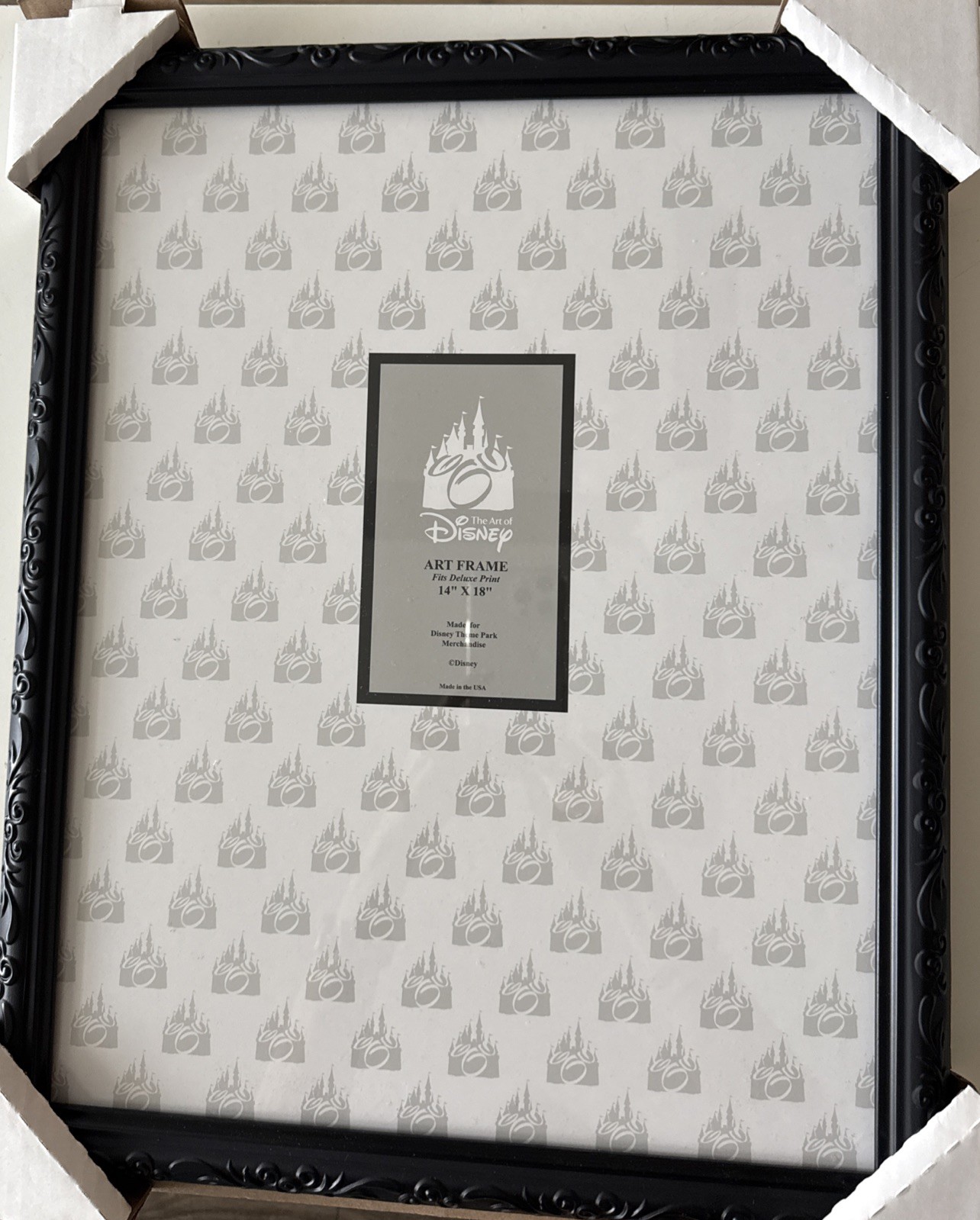 Disney Parks Mickey Mouse Art Frame Print Whimsical Black 14x18\