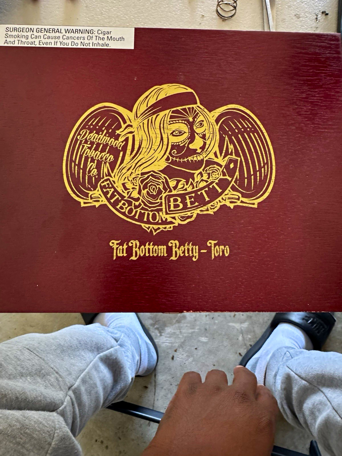 Deadwood Tobacco Co. Fat Bottom Betty Toro Wooden Cigar Box 268510845818