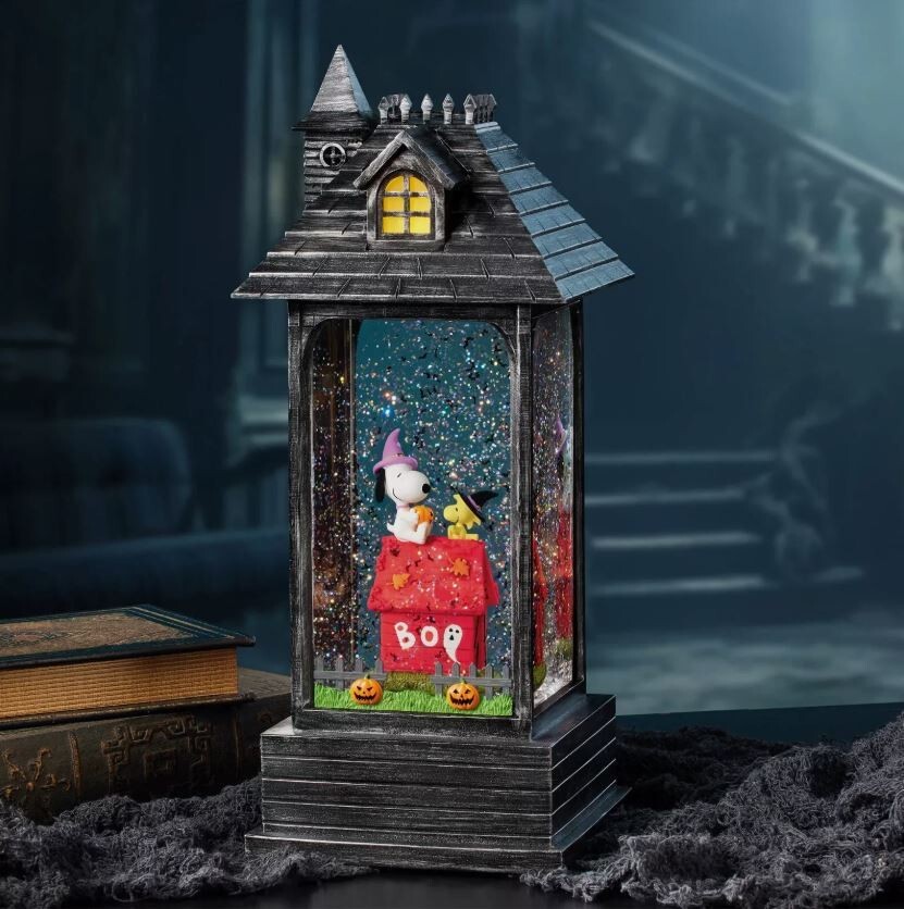 Disney Haunted Peanuts Halloween Lantern Snoopy & Woodstock Glitter Lights Sound