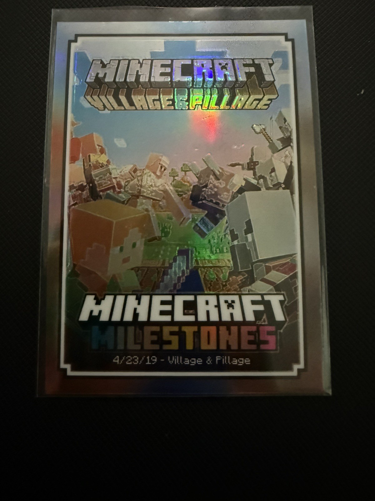 Panini 2024 Minecraft Milestones #6 Village & Pillage Holofoil Card