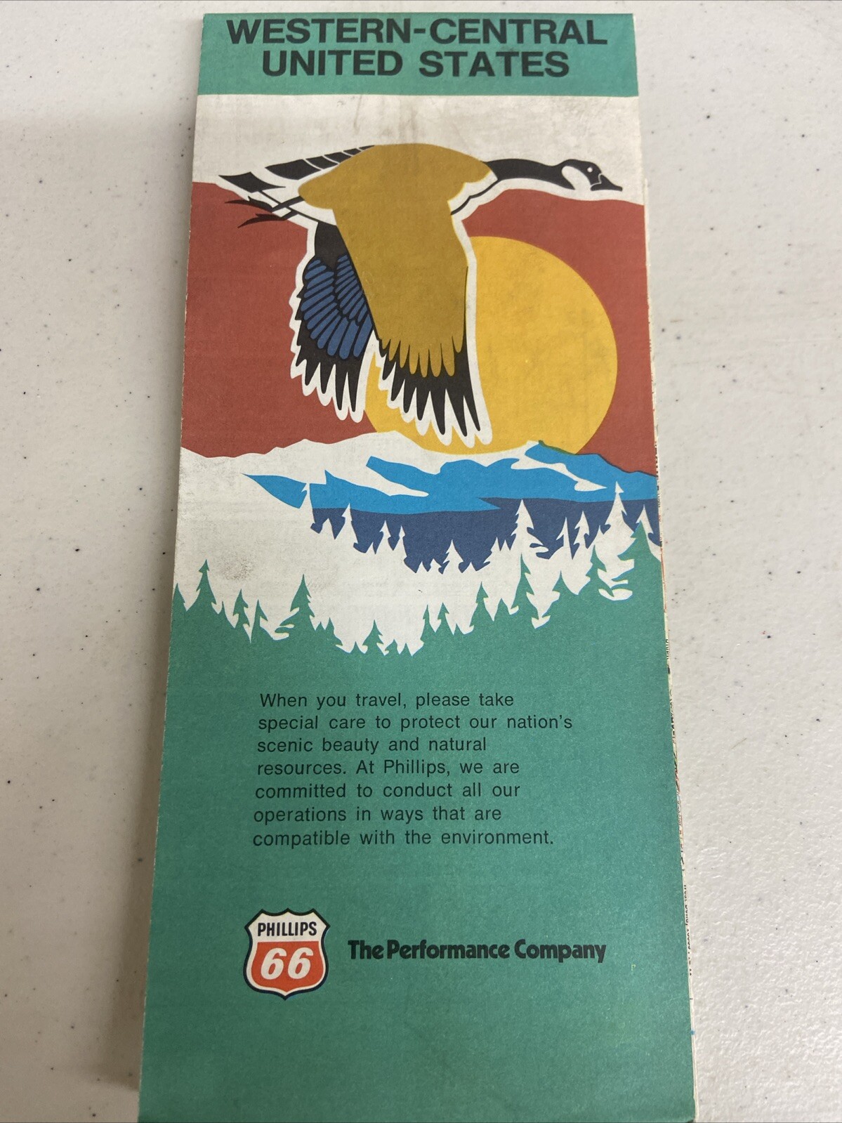 1974 Edition Phillips 66 Western-Central US Highway Travel Road Map