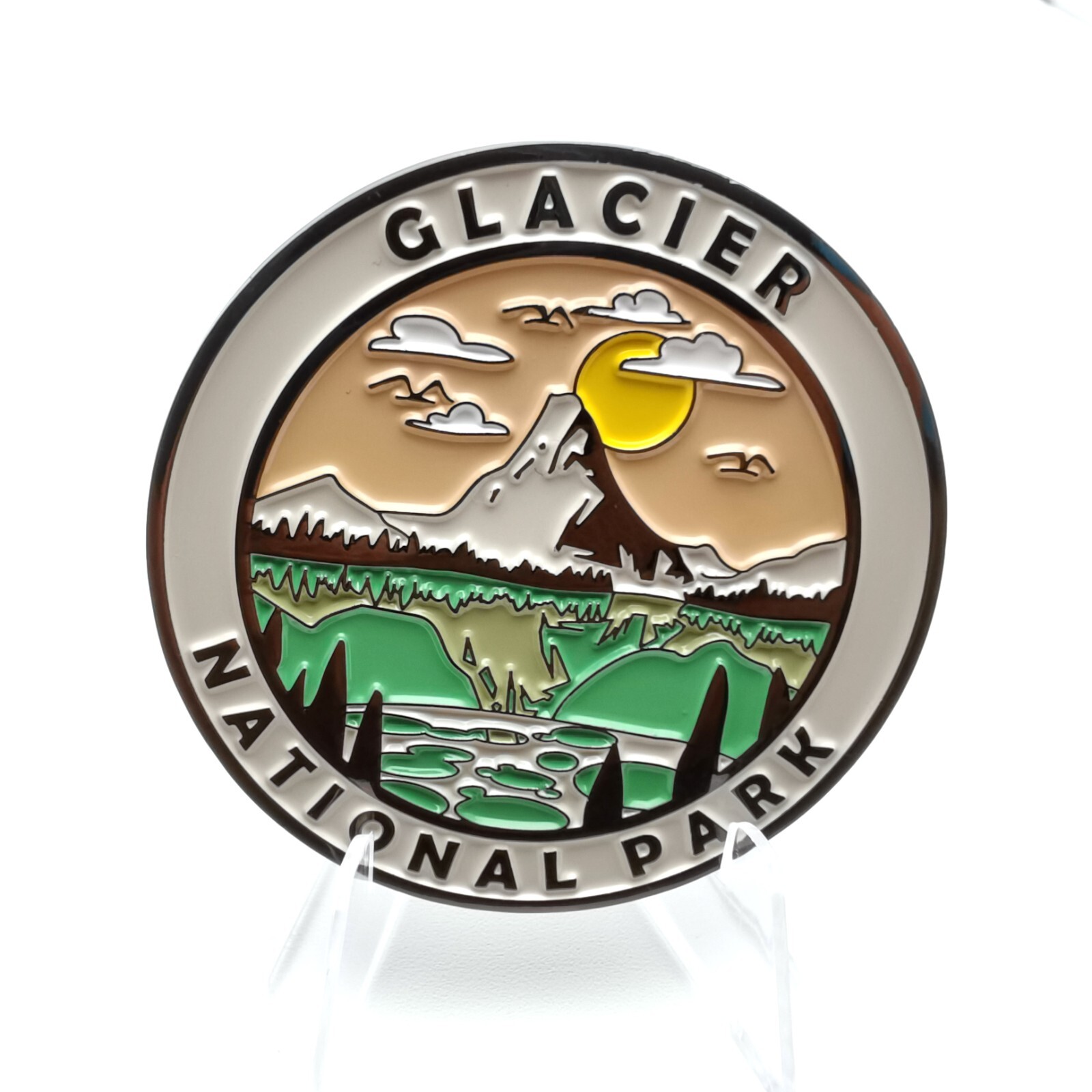 Cre8Travel Glacier National Park Collectible Magnet - Enamel Finish, 52mm NEW Cre8Travel Glacier National Park Collectible Magnet - Enamel Finish, 52mm NEW