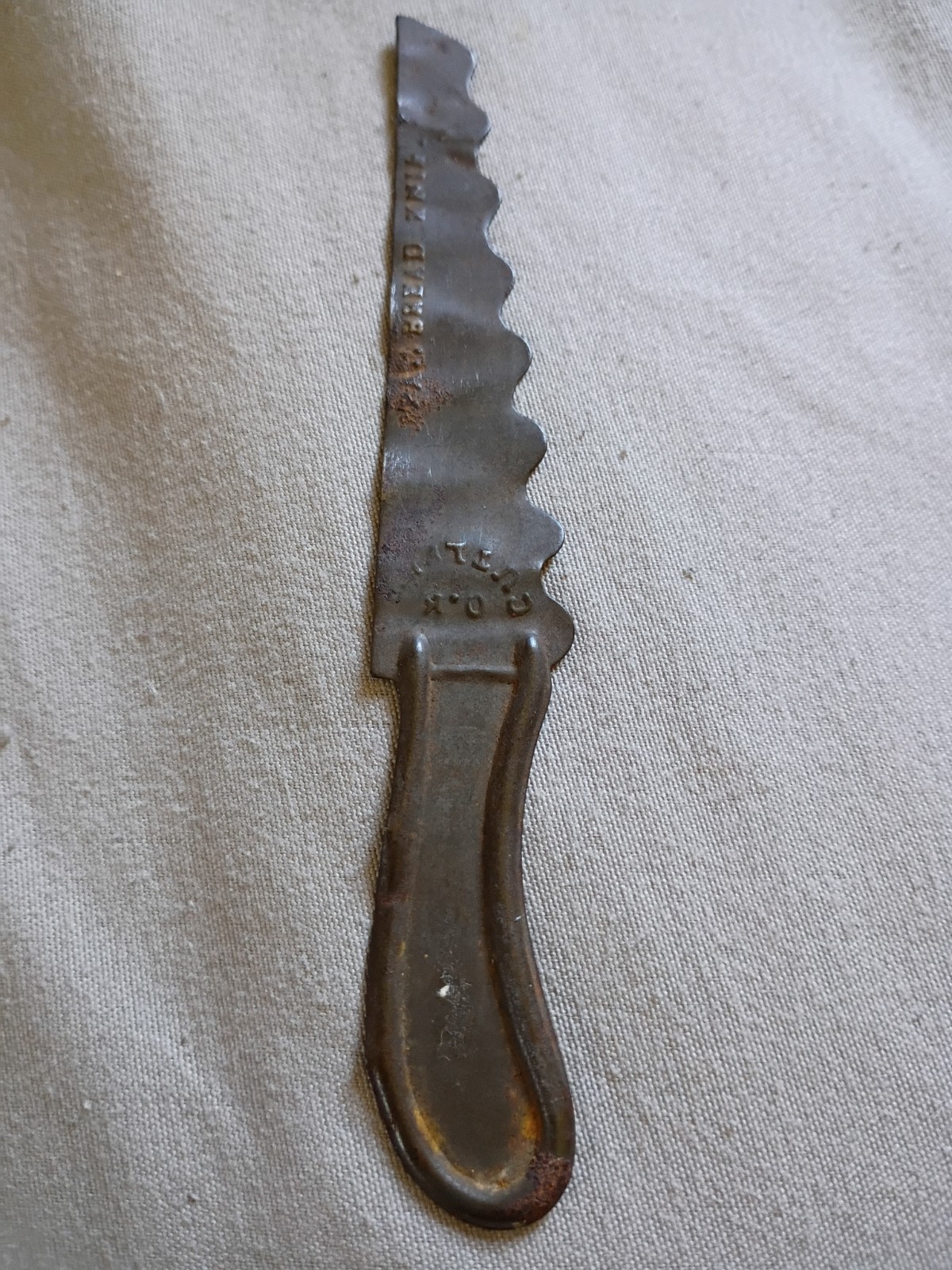 Antique O.K. Cutlery Advertising Pat Bread Knife. Antique O.K. Cutlery Advertising Pat Bread Knife.